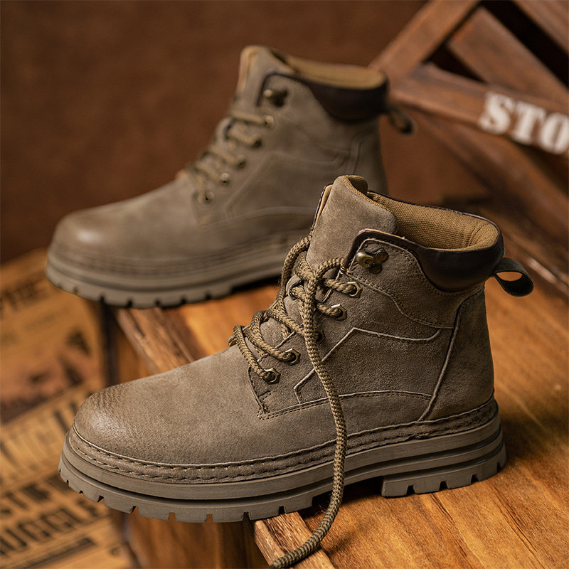 美式潮流登山户外大黄靴马丁靴男鞋秋冬新款厚底工装靴高帮短靴子,流行男鞋,马丁靴,淘宝优惠券,粉丝福利购,淘宝优惠卷