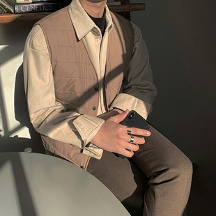 MRCYC马甲男棉衣冬季 背心外套 外穿加厚加绒棉服韩系宽松休闲无袖