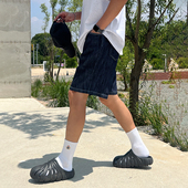 男夏季 薄款 宽松中裤 MRCYC高级感牛仔短裤 韩系潮流直筒五分裤 子