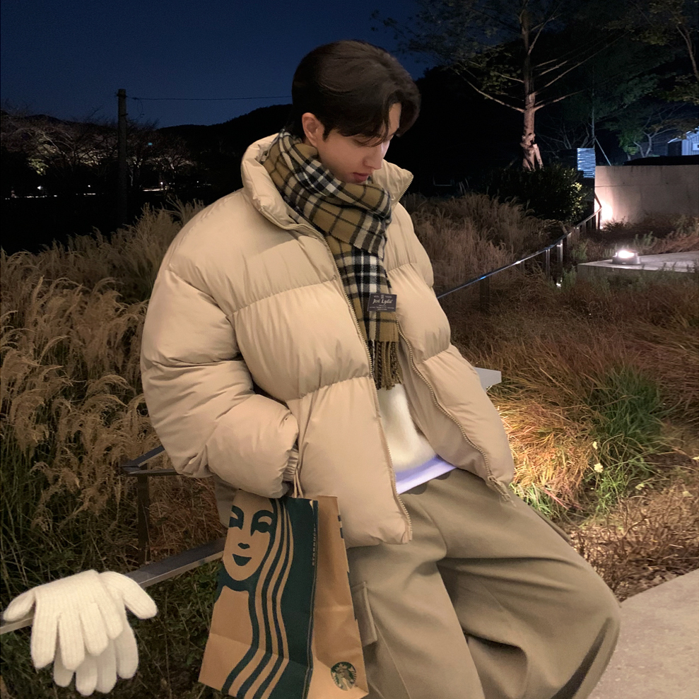 MRCYC高级感立领棉衣男士冬季加厚保暖外套韩系潮流cleanfit棉服