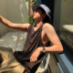MRCYC简约纯色无袖 T恤男夏季 宽松休闲背心韩系慵懒风痞帅坎肩上衣