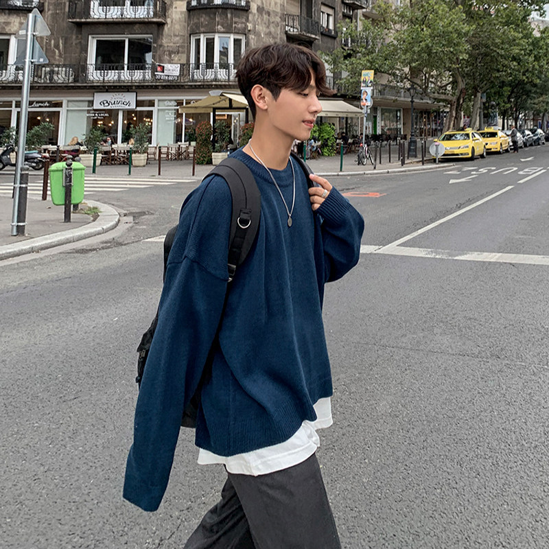 MRCYC秋冬韩版宽松加厚套头毛衣