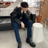 MRCYC机车皮衣男士 秋冬季 韩系宽松潮流高级感复古百搭皮夹克外套