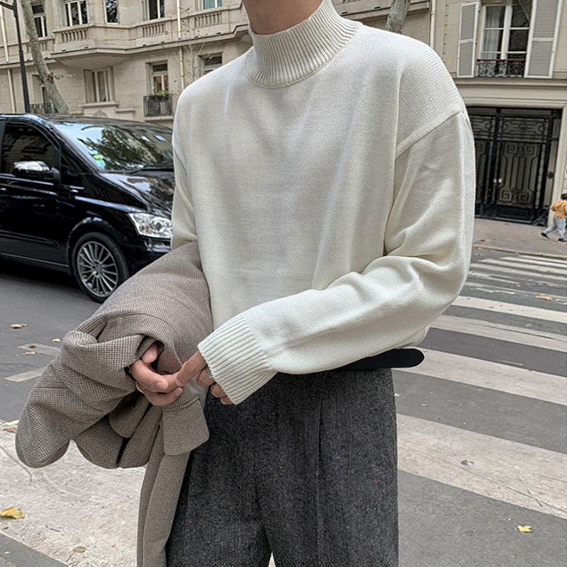 MRCYC秋冬季韩版半高领保暖毛衣