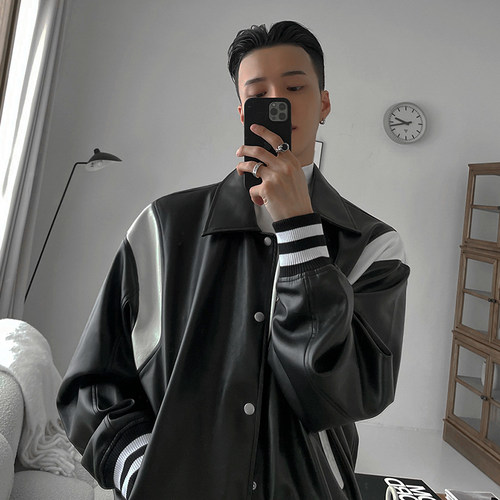 MRCYC棒球服夹克潮流pu外套