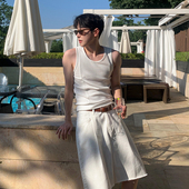 MRCYC简约休闲无袖 紧身坎肩打底衫 T恤男夏季 Cleanfit背心韩系修身