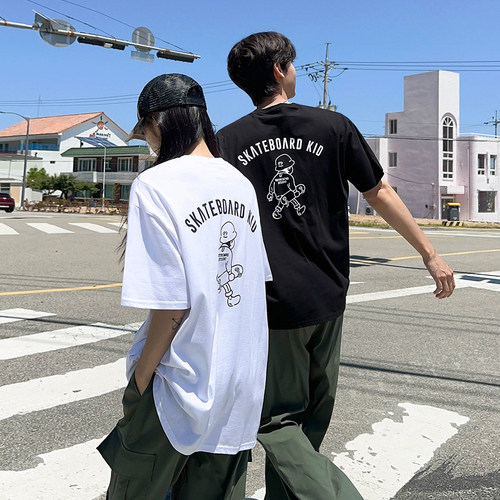 MRCYC韩版宽松卡通印花短袖T恤