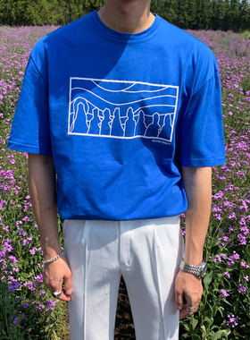 MRCYC夏季超火cec港风短袖t恤男潮牌网红宽松纯棉韩系情侣半袖ins