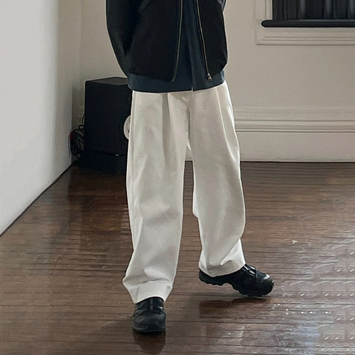 MRCYC韩版宽松直筒阔腿休闲裤男