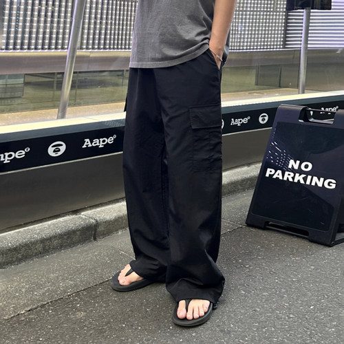 MRCYC韩版宽松工装直筒休闲裤