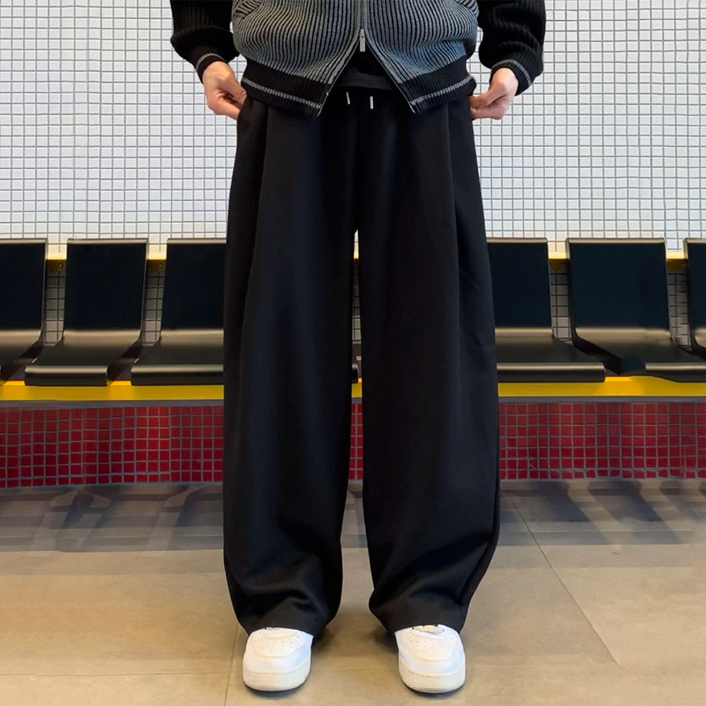 MRCYC垂坠感直筒休闲裤男士秋冬季cleanfit长裤子韩系宽松阔腿裤,男装,休闲裤,淘宝优惠券,粉丝福利购,淘宝优惠卷