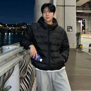 MRCYC简约风连帽排骨棉衣男冬季加厚保暖宽松棉服韩系通勤风穿搭