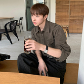 长袖 衬衫 男士 MRCYC老钱风工装 秋季 宽松休闲衬衣韩系通勤做旧上衣