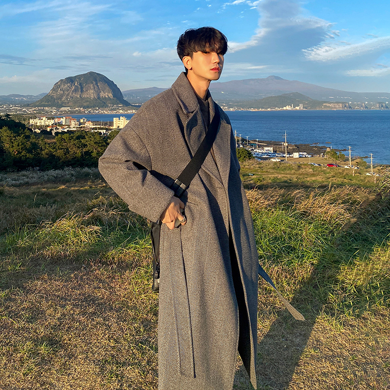 MRCYC秋冬季宽松中长款毛呢大衣