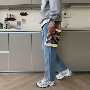阔腿痞帅长裤 MRCYC牛仔裤 潮牌ins宽松直筒百搭休闲大码 男士 子 春季