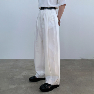 韩版 MRCYC休闲裤 夏季 子男士 宽松潮流直筒设计感小众垂感阔腿长裤