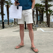 MRCYC直筒休闲短裤 简约纯色短西裤 男夏季 韩系宽松潮流直筒五分裤