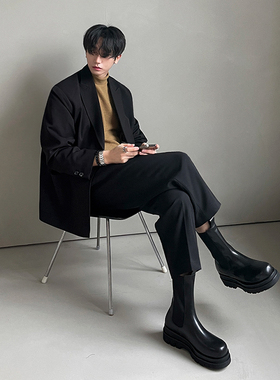 MRCYC休闲西装男秋冬加厚dk制服韩系小西装痞帅单西服上衣外套潮