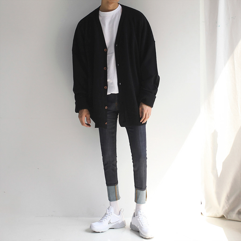 MRCYC秋季韩版潮流宽松针织开衫