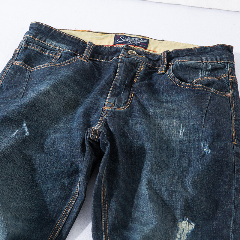 Jeans pour jeunesse droite en vrac en coton pour été - Ref 1485608 Image 5