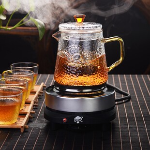 泡茶壶电热陶炉茶具 煮茶壶茶器小型玻璃烧水壶家用茶道动蒸汽套装