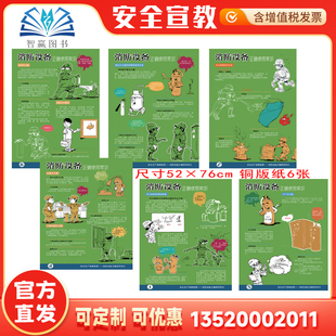 2026消防设备正确使用常识宣教挂图6张 主题招贴画灭火材料 灭火的原则与方法 灭火器使用壁报图片标语墙贴知识壁挂119消防日x
