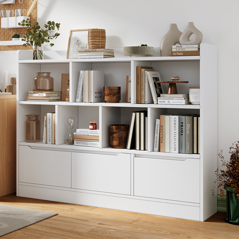 书柜落地家用实木色书架置物架客厅矮柜防尘柜子靠墙储物柜收纳柜,住宅家具,单个书柜,淘宝优惠券,粉丝福利购,淘宝优惠卷