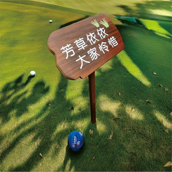 定制绿化带标识牌温馨提示牌户外告示牌爱护花草牌草坪立式警示牌图片