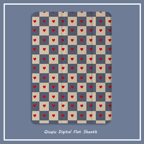 苹果保护套棋盘格爱心气囊壳5/6