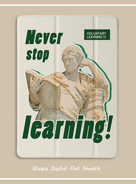 搞怪艺术雕像2021新款pro11保护套带笔槽平板10.2/10.5寸旋转壳18/19ipad air4/3/2/1三折式5/6苹果9.7迷你65