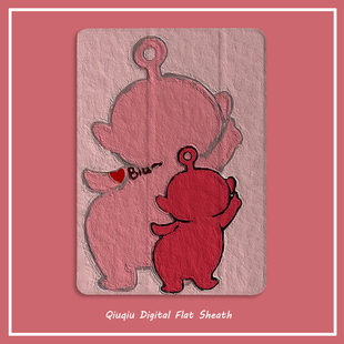 19ipad air6 2三折式 pro11保护套带笔槽平板10.2 6苹果9.7迷你65 10.5寸气囊18 油画天线宝宝2024新款