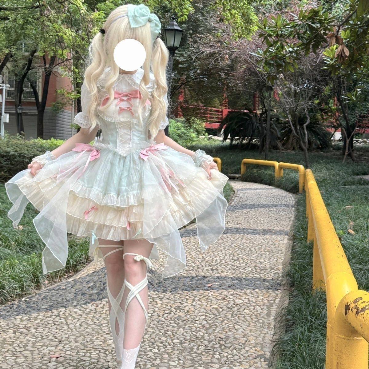 仙气公主连衣裙生日礼服酥饼猫原创设计jsk正版【山茶恋】lolita