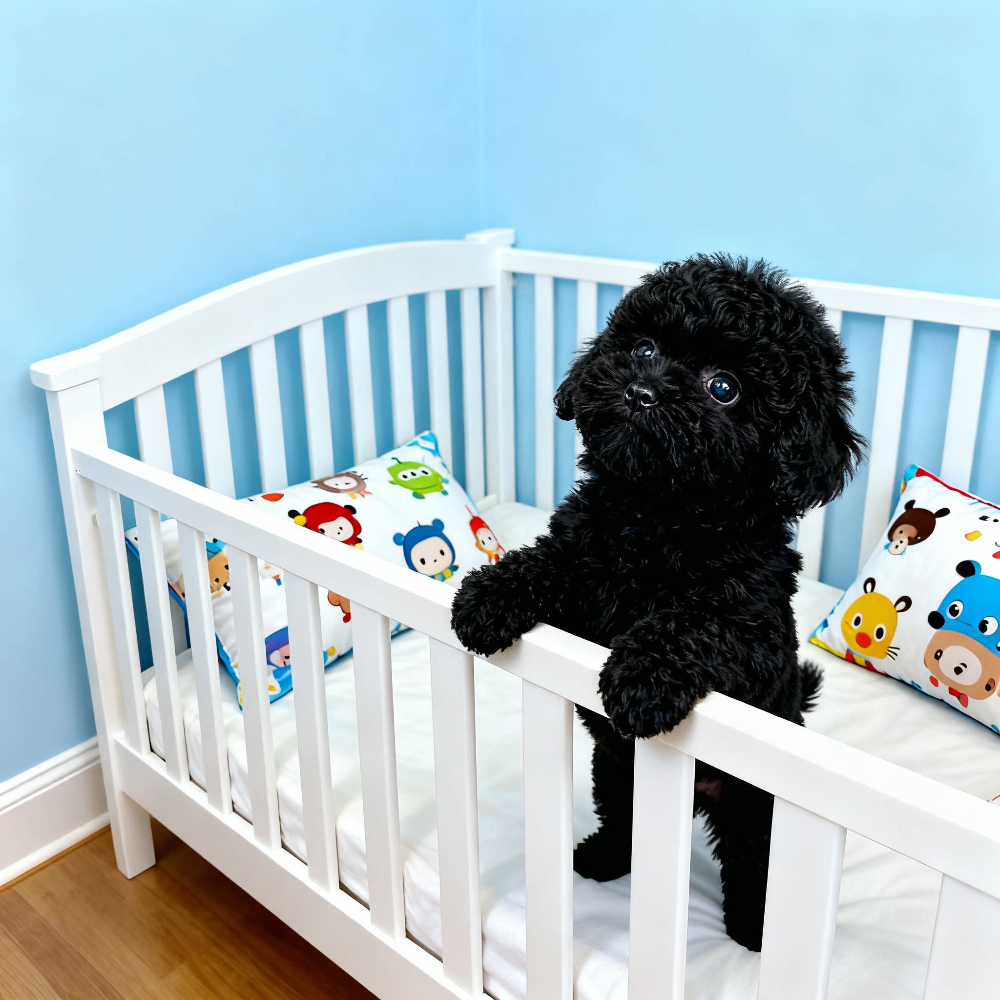 泰迪幼犬便宜长不大幼崽陪伴黑色纯黑宠物可爱活泼贵宾犬网红聪明