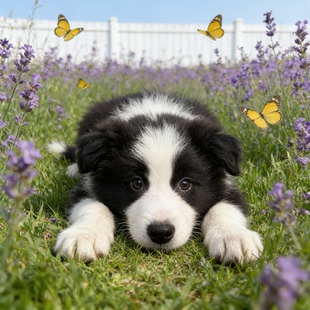 边牧幼犬家庭犬宠物狗便宜活泼家养狗网红好养聪明高智商粘人狗狗