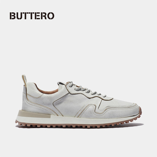 BUTTERO牛皮男士做旧休闲鞋