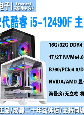 Intel i5 12490f/5060/5060ti/7650gre/9060xt 16g 电脑游戏主机
