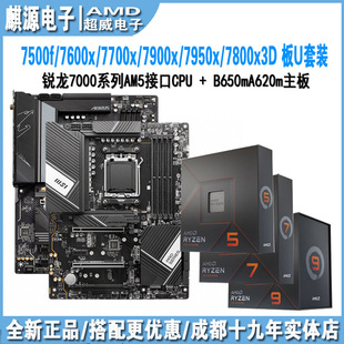 9950x 9600x 9700x AMD 主板cpu套装 7800x3d 9800x3d b850m 7500f