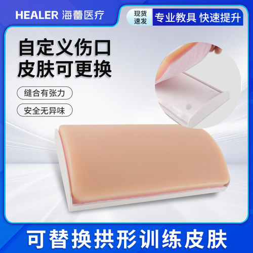 可替换DIY缝合练习模型/皮肤缝合硅胶/拱形底座/医学生+1600G教学