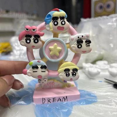 小新摩天轮香薰石膏娃娃手工涂色diy涂鸦彩绘颜料批发礼物