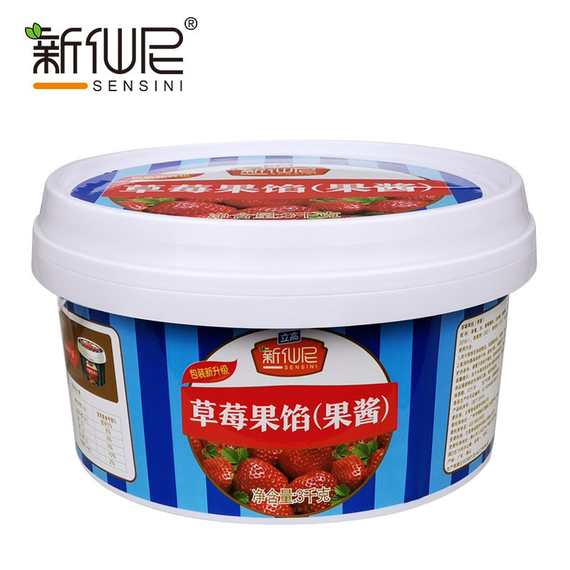 立高新仙尼草莓果馅桶装夹心蛋糕