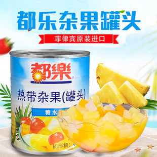 菲律宾进口什锦蛋糕夹层沙拉馅饼披萨原料 都乐热带杂果罐头836g