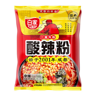 白家陈记酸辣粉108g/袋泡面肥肠味米线方便面重庆风味麻辣速食粉