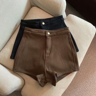 高腰显瘦牛仔短裤女外穿性感辣妹弹力包臀裤a字秋款冬季紧身裤子