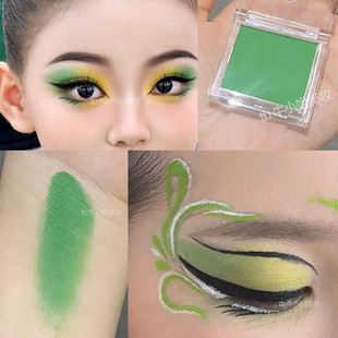 舞台妆哑光单色眼影六一节专用平价彩妆眼妆cos玩妆高饱和彩色盘