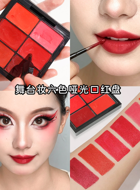 哑光影楼丝绒化妆师用正红口红盘