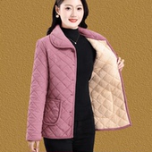 妈妈新款 中老年短款 加绒保暖加厚棉服棉袄宽松秋冬洋气棉衣外套