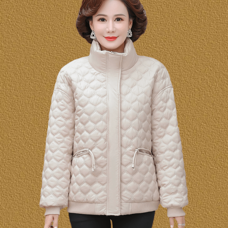 妈妈冬装棉衣外套加绒加厚保暖