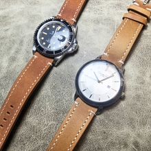 a158/159小方块头层油蜡皮18mm20mm21mm22mmGT2快拆牛皮真皮表带