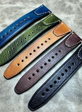 特价不参与赠品活动擦色头层油蜡皮20mm22mmGT2快拆牛皮真皮表带