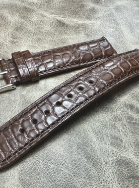 特价！细腻咖啡色鳄鱼皮表带卡其色14mm16mm18mm20mm真皮表带